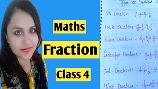 Class 4 Maths  fraction  Fraction for kids [upl. by Aissyla]