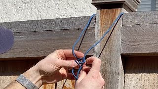 stringing a clothesline with three knots [upl. by Dadelos29]