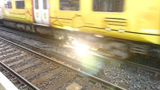 Merseyrail 507 009 making arcs at Birkdale station [upl. by Leslie]