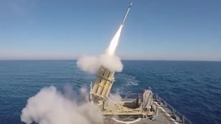 See rocket launcher intercept missile from moving ship [upl. by Fabrianna]