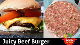 Homemade Juicy Burger Patty Recipe  Tasty Beef Hamburger Patty Recipe​ [upl. by Doloritas]