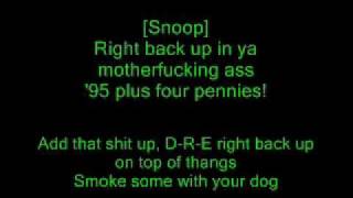 Dr Dre feat Snoop Dogg  Still Dre Lyrics [upl. by Analeh599]