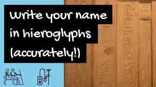 Egyptian hieroglyphic alphabet and how to write your name in hieroglyphs accurately [upl. by Alaehcim736]