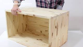 Cómo hacer caja de madera con ruedas [upl. by Ecneralc]