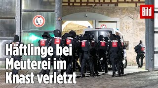 Gefängnismeuterei Polizei stürmt Knast in Thüringen  JVA Untermaßfeld [upl. by Lessig890]